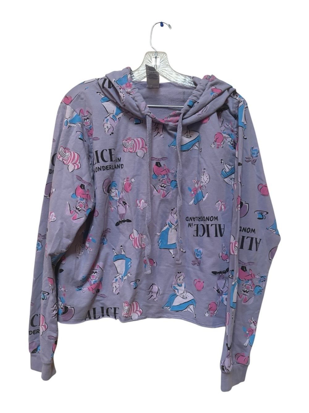 Disney Alice in Wonderland Allover Print Cropped Hoodie XXXL 3X
